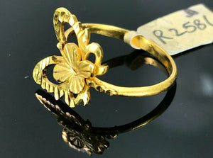 22k Ring Solid Gold ELEGANT Charm Ladies Band SIZE 8 "RESIZABLE" r2586mon - Royal Dubai Jewellers