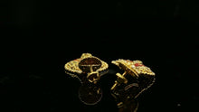 22k Earrings Solid Gold ELEGANT Classic Filigree Dangle Design e7323 - Royal Dubai Jewellers