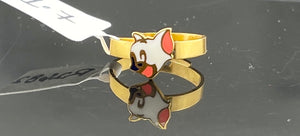 22k Ring Solid Gold Baby Fictional Character Design R2682 - Royal Dubai Jewellers
