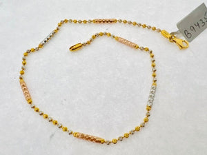 22K Solid Gold Designer Rhodium Beads Bracelet B9435 - Royal Dubai Jewellers