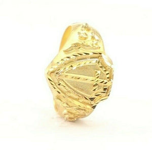 22k Ring Solid Gold ELEGANT Charm Men Medieval Band SIZE 1.25 "RESIZABLE" r2135 - Royal Dubai Jewellers