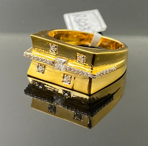 22k Solid Gold Posh Designer Men Ring r6223 - Royal Dubai Jewellers