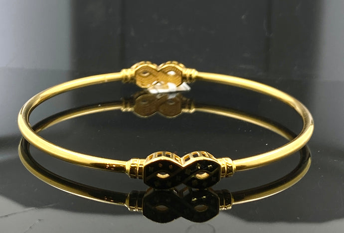 21K Solid Gold High Polished With Infinity Logo B790 - Royal Dubai Jewellers