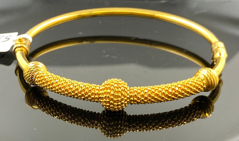 22k Bangle Bracelet Solid Gold Ladies Designer Bangle with Infinity Balls BR5305 - Royal Dubai Jewellers
