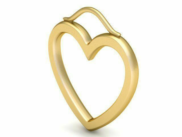 22k Pendant Solid Yellow Gold Ladies Jewelry Elegant Heart Shape Design CGP17 - Royal Dubai Jewellers