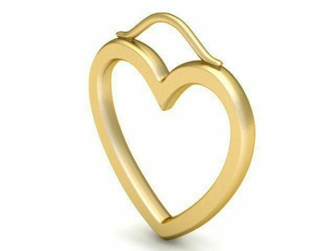 22k Pendant Solid Yellow Gold Ladies Jewelry Elegant Heart Shape Design CGP17 - Royal Dubai Jewellers