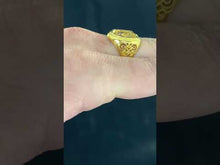 22k Ring Solid Gold Men Jewelry Classic Knight and Shield Design R2202