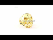 22k Ring Solid Gold ELEGANT Charm Mens Classic Skull SIZE 10 "RESIZABLE" r2197