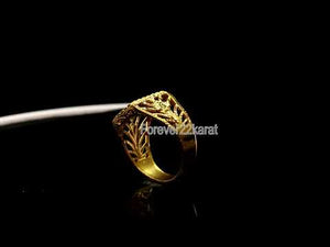 22k Ring Solid Gold ELEGANT Charm Mens Ace Heart Band SIZE 11 "RESIZABLE" r2385