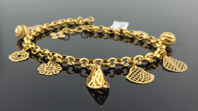 Women Gold-Toned & Black Handcrafted Mangalsutra Charm Bracelet –  shopnccollection