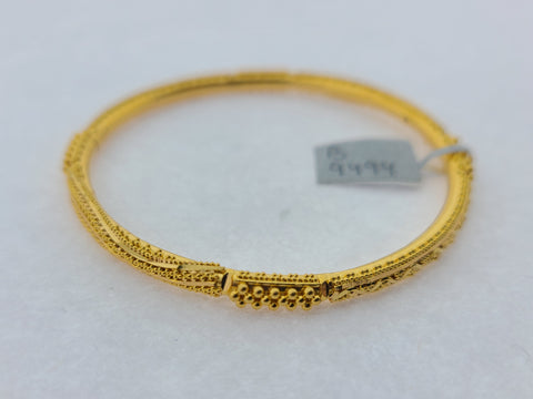 22K Solid Gold Designer Bangle B9494 - Royal Dubai Jewellers