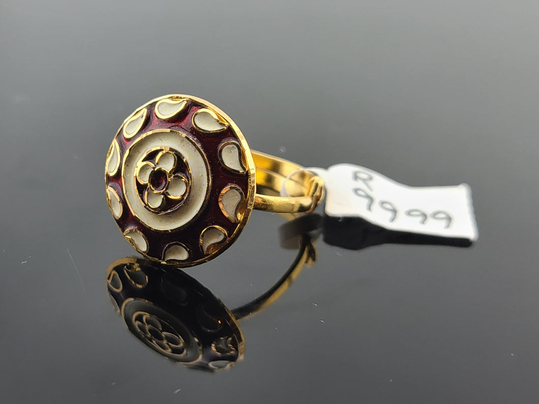 21K Solid Gold Enamel Ring R9999 - Royal Dubai Jewellers