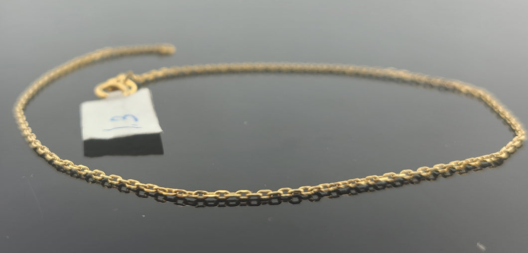 18K Solid Gold Designer Anklet B7634 - Royal Dubai Jewellers