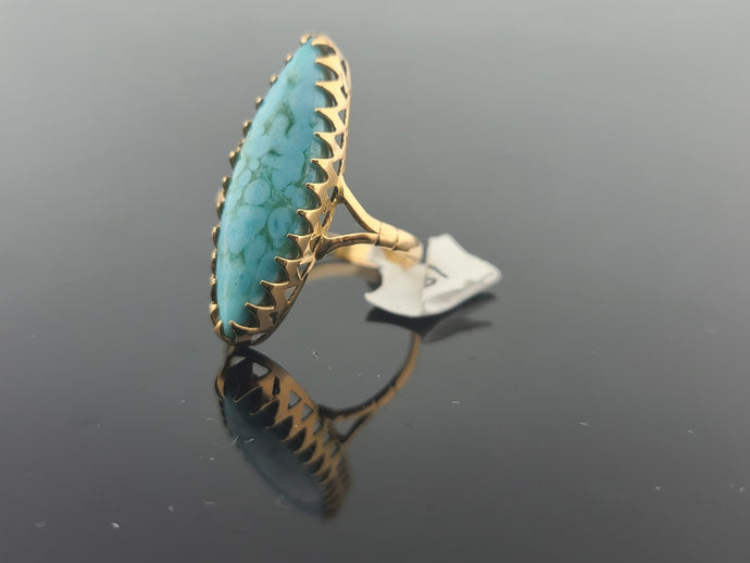 18K Solid Gold Designer Zircon Ring R8162 - Royal Dubai Jewellers