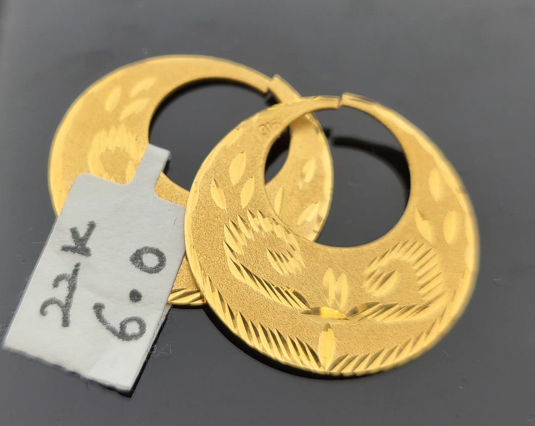 22K Solid Gold Designer Nattiya E221221 - Royal Dubai Jewellers