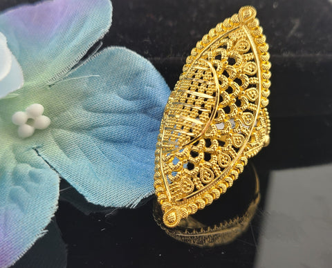 22K Solid Gold Designer Ring R16871 - Royal Dubai Jewellers