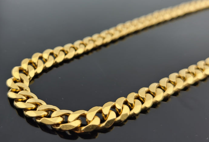 22K Solid Gold Cuban Chain C5099 - Royal Dubai Jewellers
