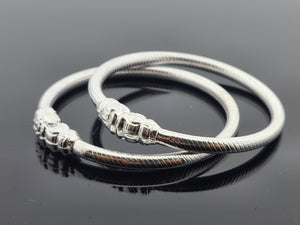 Sterling Silver Designer 2 Pc Bangle Set SB18 - Royal Dubai Jewellers