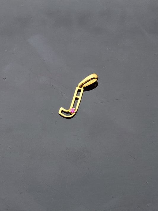 21K Solid Gold Letter Pendant P1777
