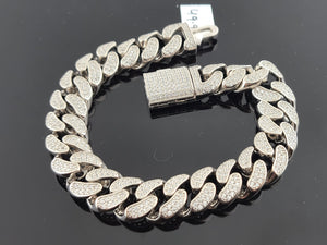 Sterling Silver Men Cuban Link Bracelet SMB3 - Royal Dubai Jewellers