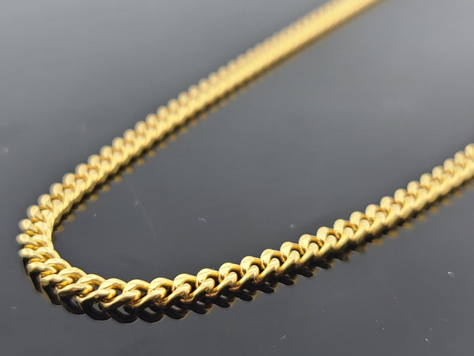 22K Solid Gold Curb Chain C7318 - Royal Dubai Jewellers