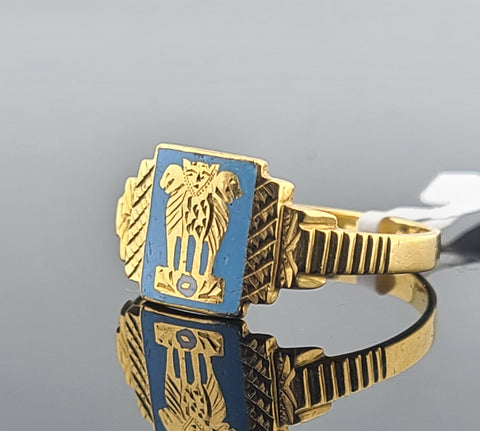 18K Gold Lapis Lazuli Signet Ring - Signet Rings for Men By Twistedpendant