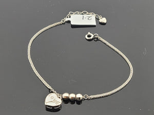 Sterling Silver Love Charm Bracelet SB5 - Royal Dubai Jewellers