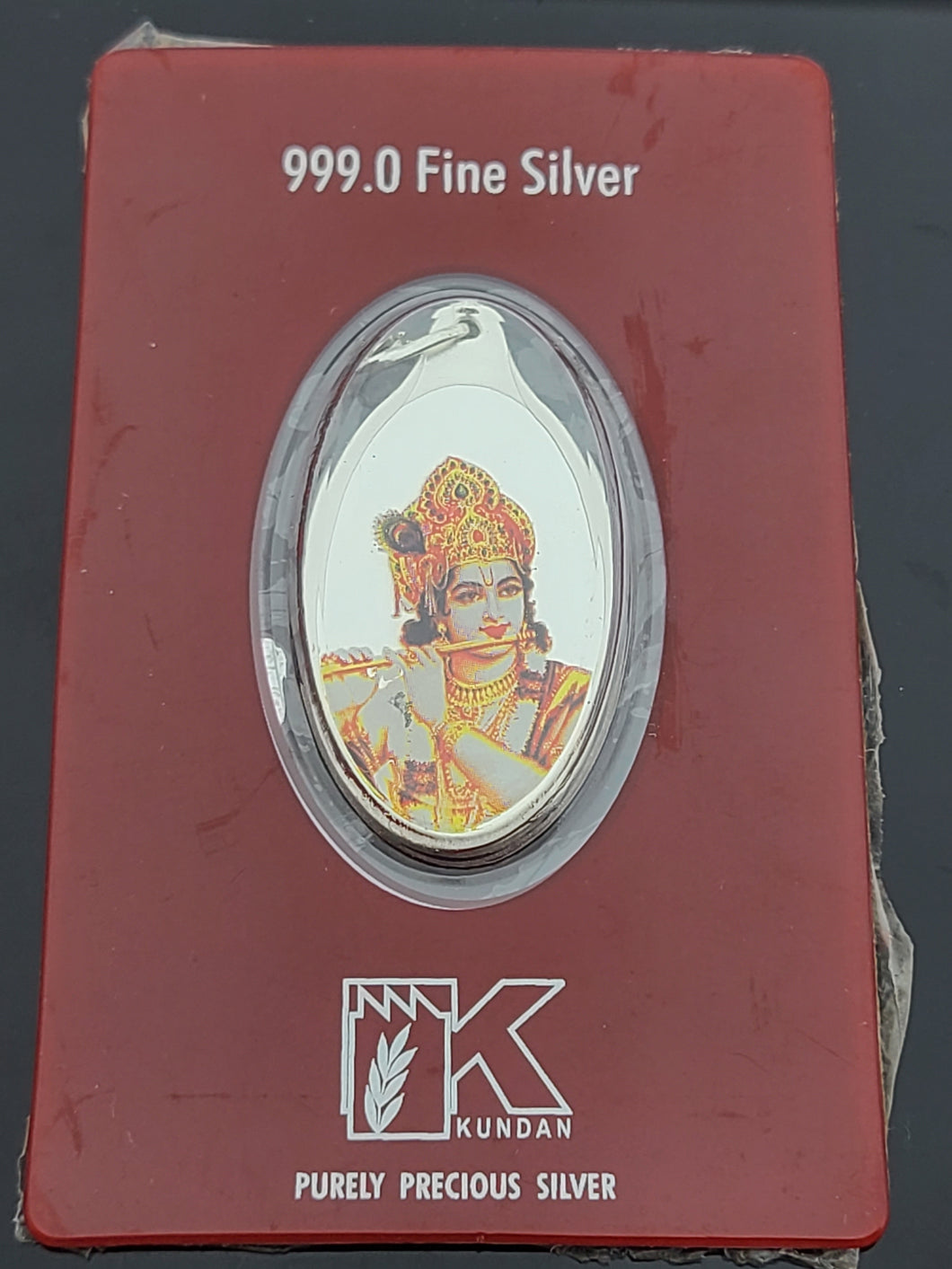 Lord Krishna Pure Silver Coin scn22 - Royal Dubai Jewellers