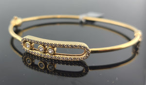 18K Solid Gold Designer Zircon Bracelet BR6391 - Royal Dubai Jewellers
