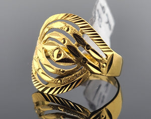 22K Solid Gold Designer Ring R9801 - Royal Dubai Jewellers