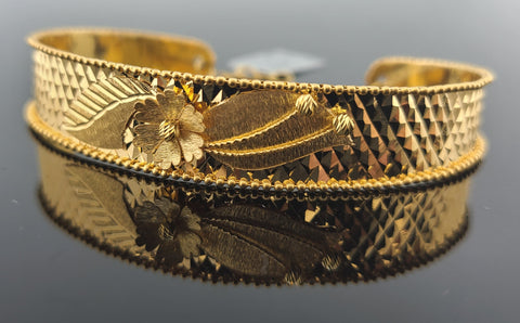 21K Solid Gold Designer Floral Bracelet BR6409 - Royal Dubai Jewellers
