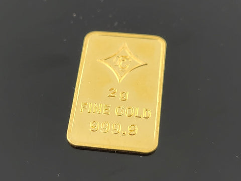 24K Solid Floral Gold Bar cn1 - Royal Dubai Jewellers