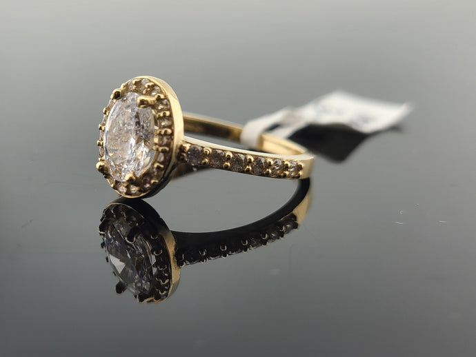 10K Solid Gold Designer Zircon Ring R8161 - Royal Dubai Jewellers