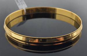 22K Solid Gold Plain Men Kada B9511 - Royal Dubai Jewellers