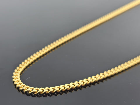 22K Solid Gold Curb Chain C7319 - Royal Dubai Jewellers