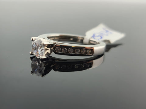 18K Solid Gold Designer Zircon Ring R8152 - Royal Dubai Jewellers