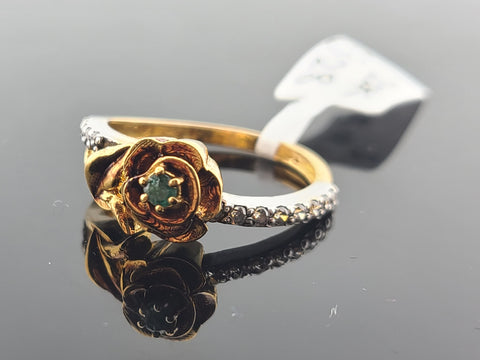 22K Solid Gold Designer Zircon Ring R16807 - Royal Dubai Jewellers