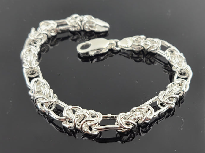 Sterling Silver Men Designer Bracelet SMB16 - Royal Dubai Jewellers