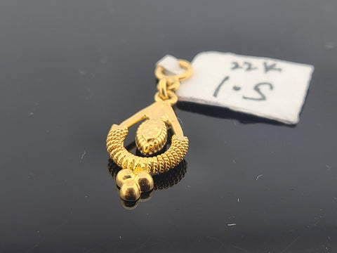 22K Solid Gold Designer Pendant P5840 - Royal Dubai Jewellers