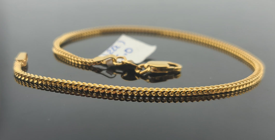 22K Solid Gold Designer Anklet B7952 - Royal Dubai Jewellers