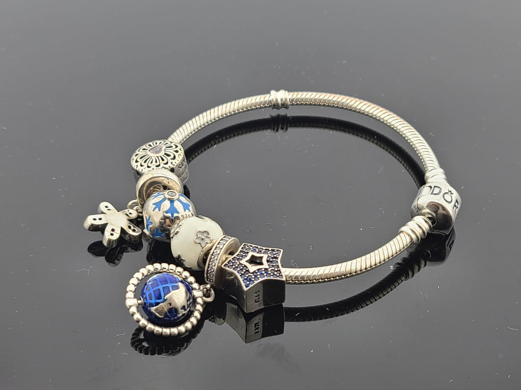 Sterling Silver Designer Charm Bracelet SB16 - Royal Dubai Jewellers