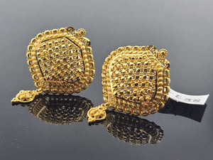 22K Solid Gold Designer Earrings EE38 - Royal Dubai Jewellers