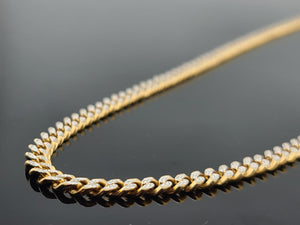 22K Solid Gold Rhodium Chain C7255 - Royal Dubai Jewellers