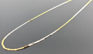 22K Solid Gold Designer Two Tone Chain C1464 - Royal Dubai Jewellers