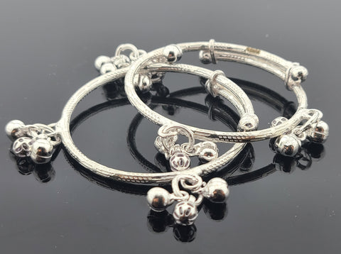 Sterling Silver Designer Baby Bangles SB26 - Royal Dubai Jewellers