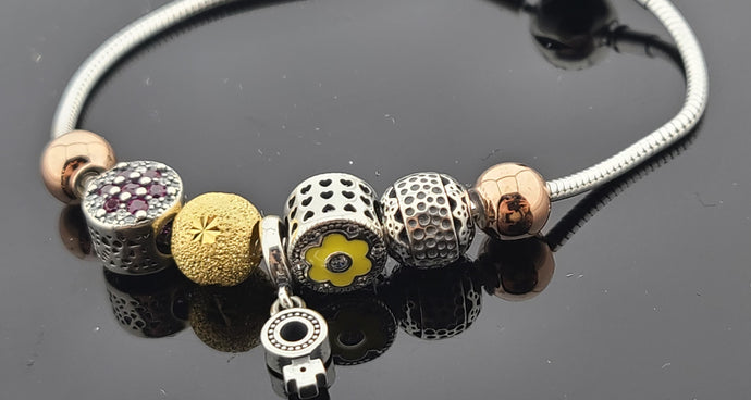 Sterling Silver Designer Charm Bracelet SB12 - Royal Dubai Jewellers