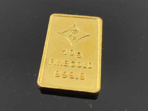 24K Solid Gold Bar cn10 - Royal Dubai Jewellers