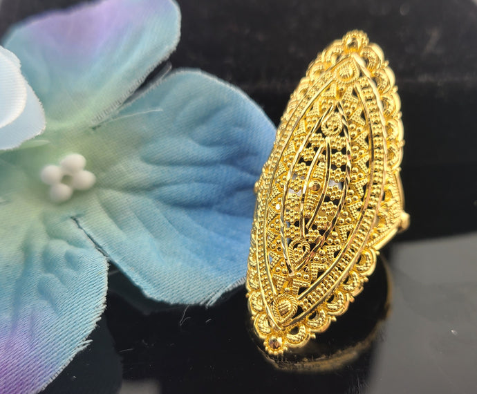 22K Solid Gold Designer Ring R16870 - Royal Dubai Jewellers
