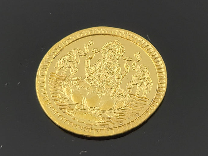 24K Laxmi Ganesh Gold Coin cn7 - Royal Dubai Jewellers