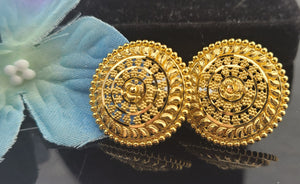 22K Solid Gold Designer Studs EE141 - Royal Dubai Jewellers